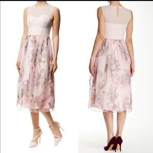 Floral Pink Sleeveless Dress